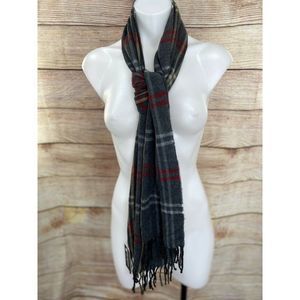 Steve Madden Women's Mid Weight Cozy Muffler Scarf Charcoal Plaid One Size